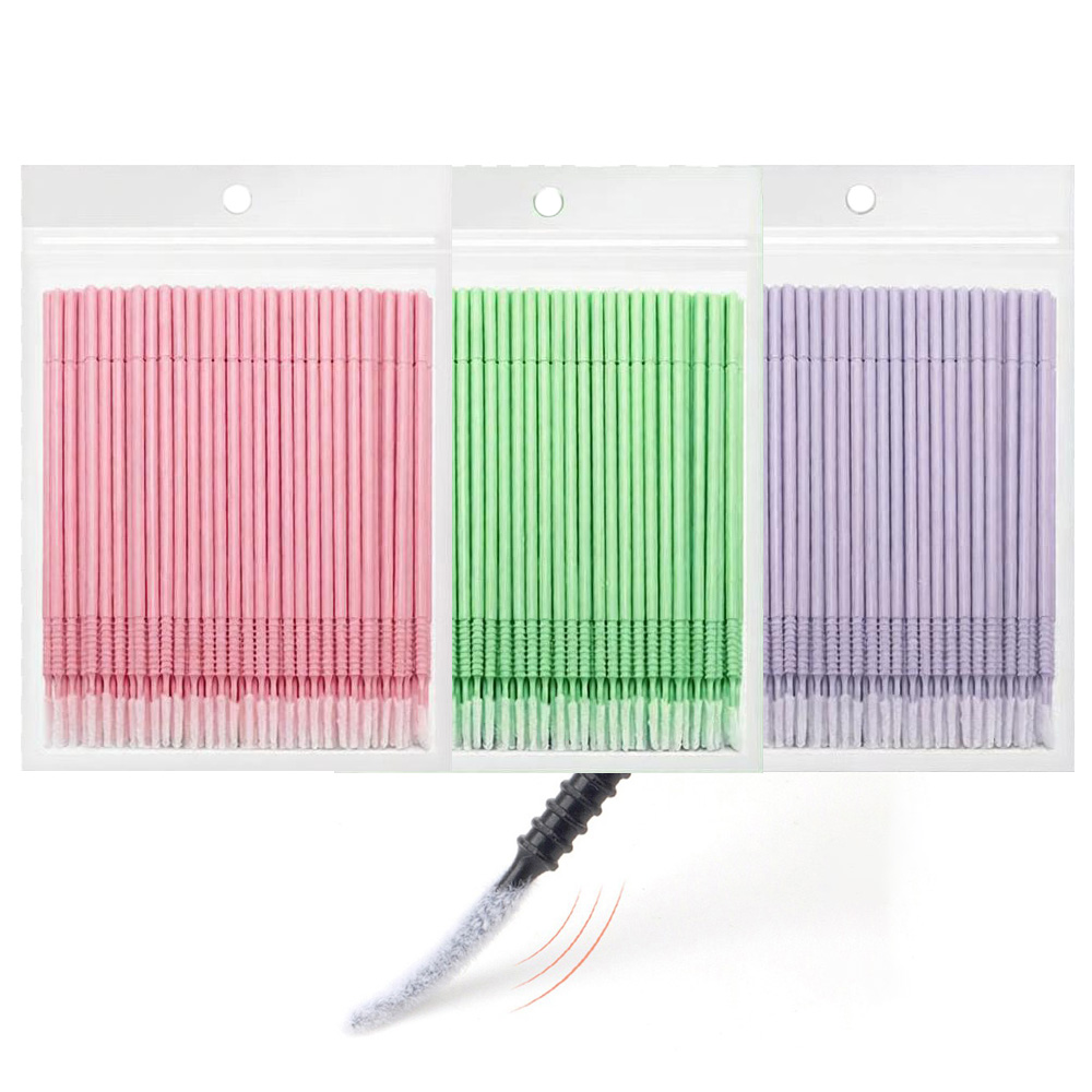 Eyelash Extension Look - 500 pièces de micro-brosses applicatrices pour